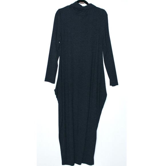 Navy Long Sleeve Maxi Dress Size Large - Picture 3 of 3